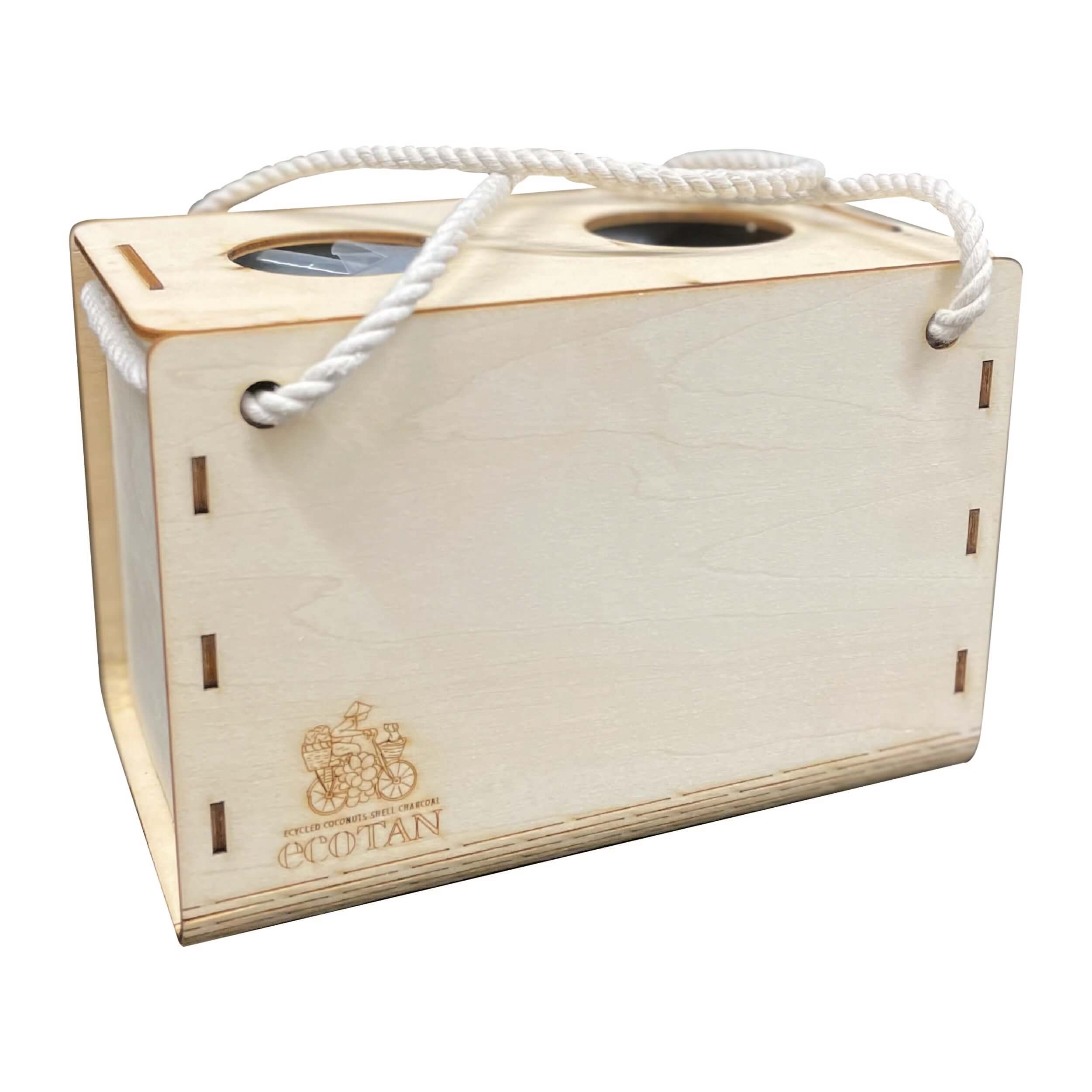 Uncle B Online Store Coconuts Charcoal 天然由来100 ヤシ殻成型炭 1kg 木製ボックス入り